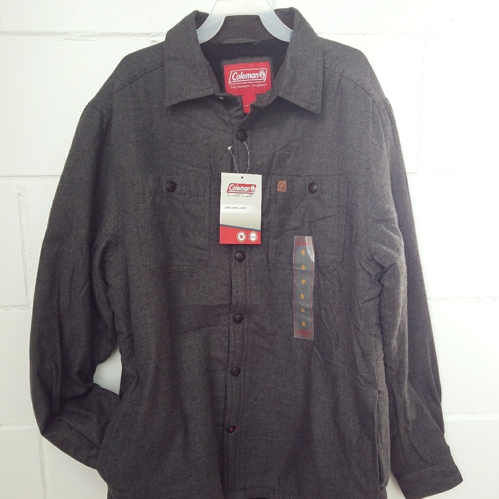 Coleman's Men's Sherpa LINED Cotton Shirt Jacket